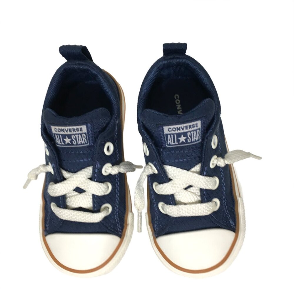 Converse Boy's Navy Court Shoes Size 6 - Picture 2 of 9